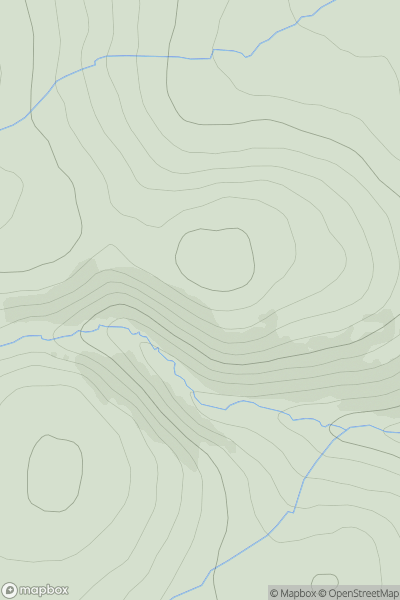 Thumbnail image for Carn Moraig [Glen Albyn and the Monadh Liath] showing contour plot for surrounding peak
